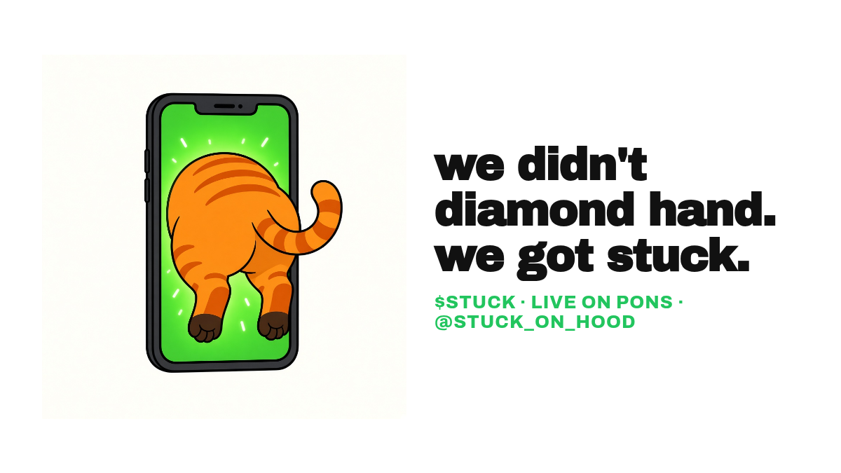 we didn't diamond hand. we got stuck.